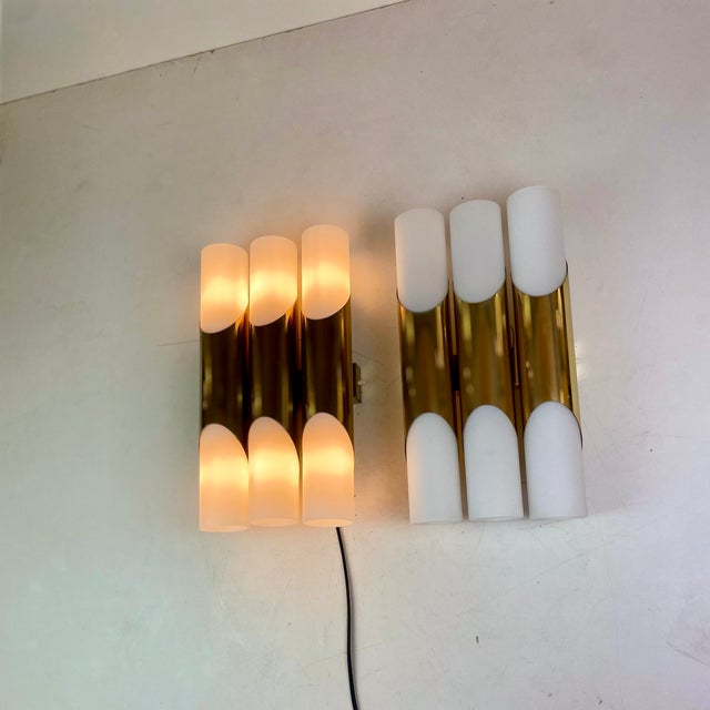Gold Modern Sconces by Rolf Krüger for Paul Neuhaus Leuchten, 1960s, Set of 2 For Sale - Image 8 of 15