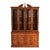 Thomasville Georgian Carved Mahogany Lighted Breakfront Bookcase or Dining Cabinet For Sale