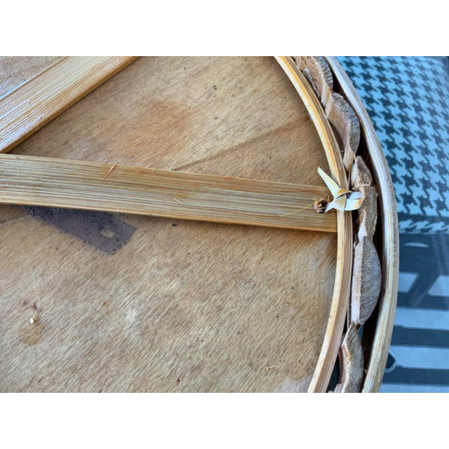 1980s Large English Style Hand Tied Bamboo Basket For Sale - Image 11 of 13
