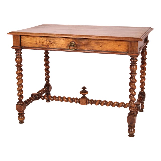 Antique Louis XIV Style Walnut Writing Table For Sale