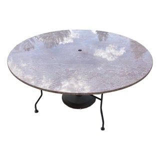 Outdoor Round Granite Table For Sale