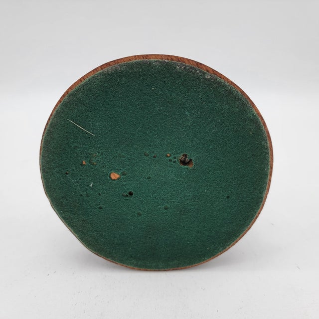 Pair of Antique Charles Rohlfs Hand-Carved Oak Candlesticks For Sale - Image 4 of 5