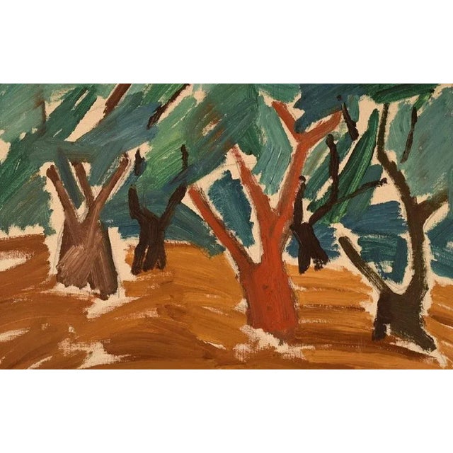 1960s B. Stålfors, Modernist Forest Landscape, Sweden, Oil on Canvas, Framed For Sale - Image 5 of 8