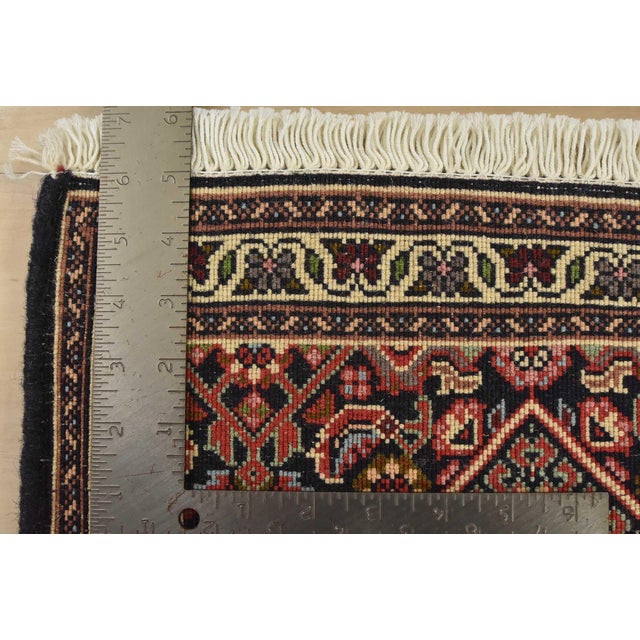 Fine Bidjar Rug 1’5” X 2’1” Red Wool Vintage Traditional Hand-Knotted Carpet For Sale In Philadelphia - Image 6 of 6