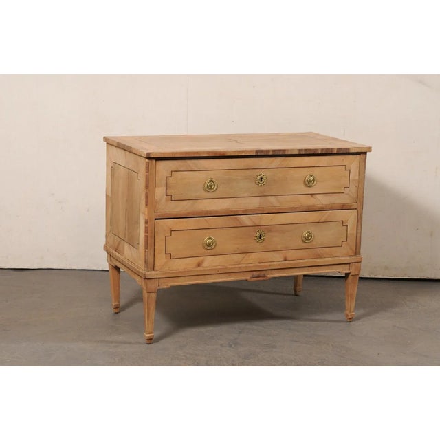 Neoclassical French Antique Raised Chest, Star Inlay Top For Sale - Image 3 of 11