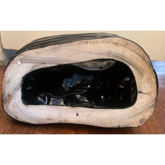 Black 1950s Vintage Black Glazed Ceramic Panther For Sale - Image 8 of 8