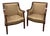 Pair of Vintage Swedish Neoclassical Style Armchairs For Sale