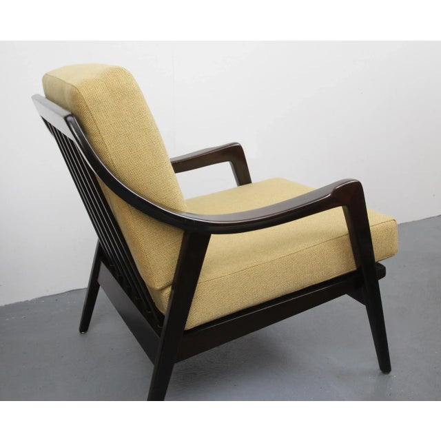 Wood Armchair with Yellow Cushions, 1950s For Sale - Image 7 of 17
