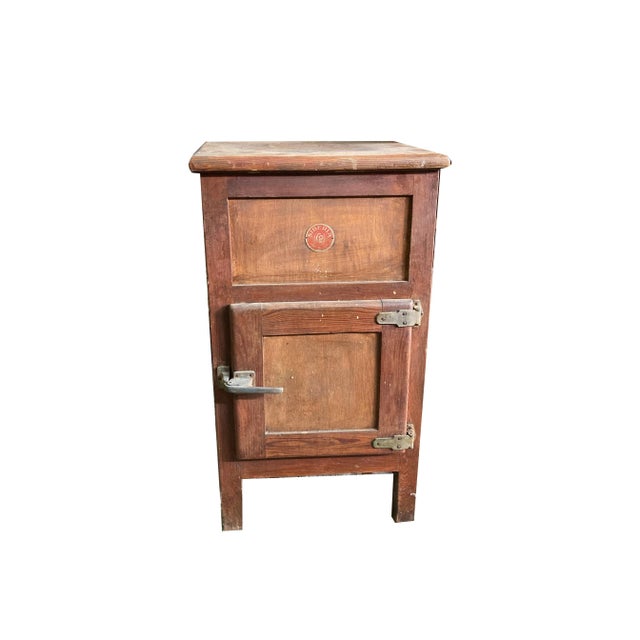 Mid-Century Italian Solid Wood Siberia Icebox For Sale - Image 3 of 9