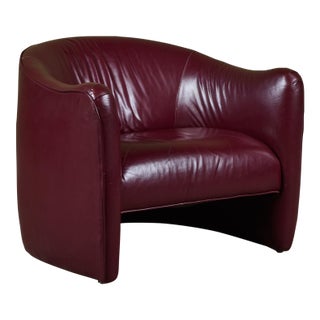 Leather Club Lounge Chair by Metropolitan Furniture Co. For Sale