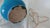 Early 21st Century MCM Azure Ceramic Crackle Glaze Lamp For Sale - Image 5 of 8