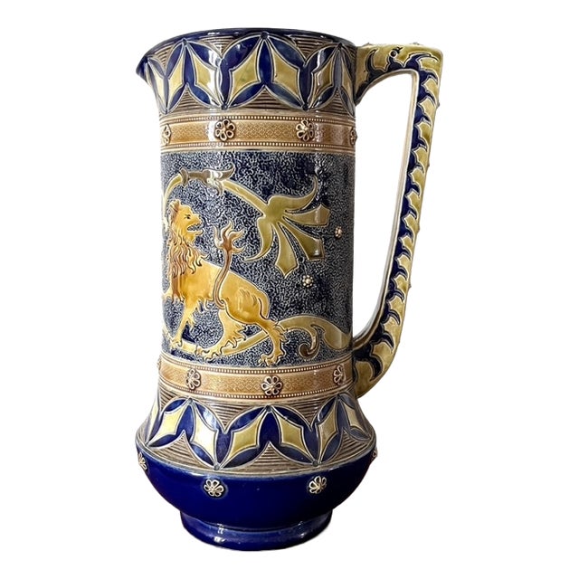 Enameled Jug from Sarreguemines, France, 1900s For Sale