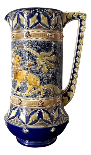 Enameled Jug from Sarreguemines, France, 1900s