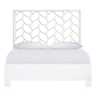 Silas Platform Bed Queen - White For Sale