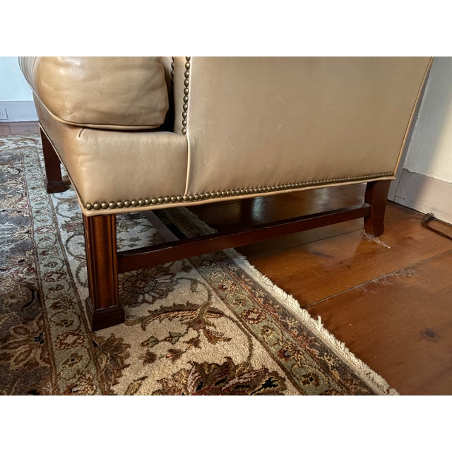 Hickory Chair Furniture Company 1990s Hickory Chair Leather Armchair For Sale - Image 4 of 13