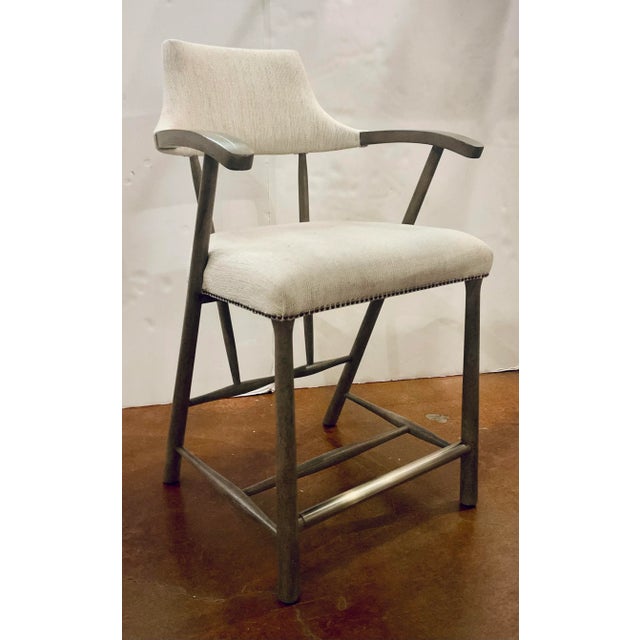 2020s Hooker Organic Modern Stack Rock Counter Stools Pair For Sale - Image 5 of 7