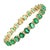 15 Carat Natural Emerald & 2.8 Carat Diamond Tennis Bracelet 14 Kt Yellow Gold For Sale - Image 4 of 18