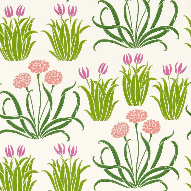 Morris & Co Glade Wallpaper in Tulip Fields - a Sample For Sale