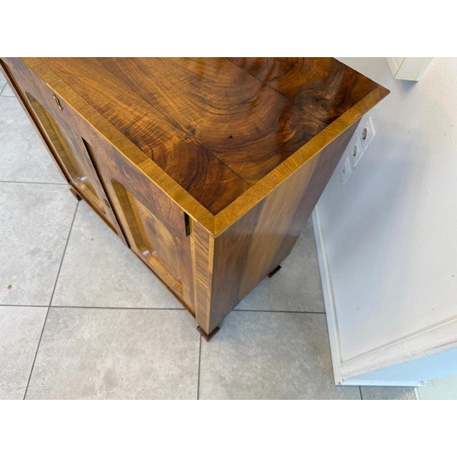 Biedermeier Trumeau in Walnut Veneer For Sale - Image 10 of 18