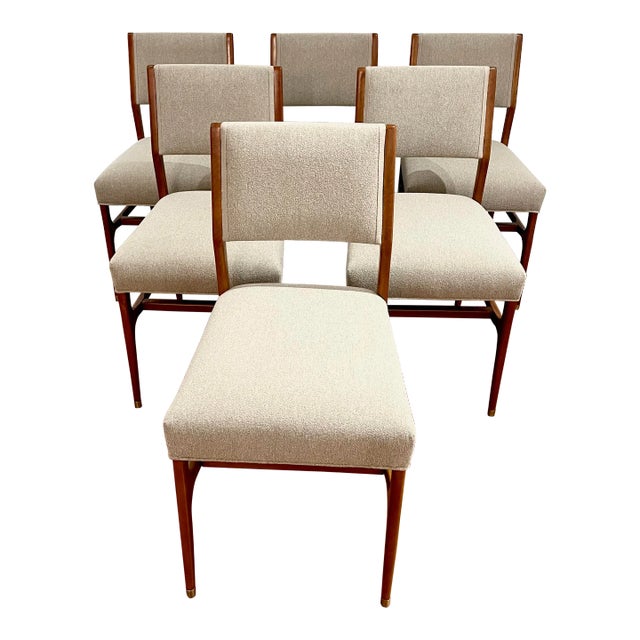 1950s Vintage Gio Ponti For Cassina Attributed Chairs - Set of 6 For Sale
