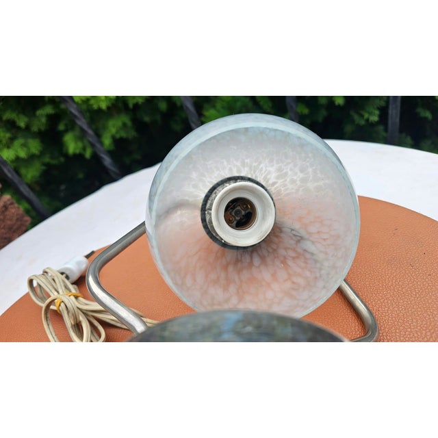 Small Art Deco Nickel-Plated Brass Table Light, 1920s For Sale - Image 6 of 10