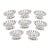 Vintage Fostoria "Colony" Clear Glass Open Salt Cellars - Set of 8 For Sale