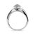 Haus of Brilliance 14K White Gold 3/4 Cttw Round and Baguette cut Diamond Cluster Ring (H-I Color, I1-I2 Clarity) For Sale - Image 4 of 6
