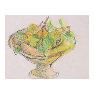 'Bowl of Fruit' by Victor Di Gesu, Paris, Louvre, Académie Chaumière Et Etrangères, Los Angeles County Museum of Art For Sale