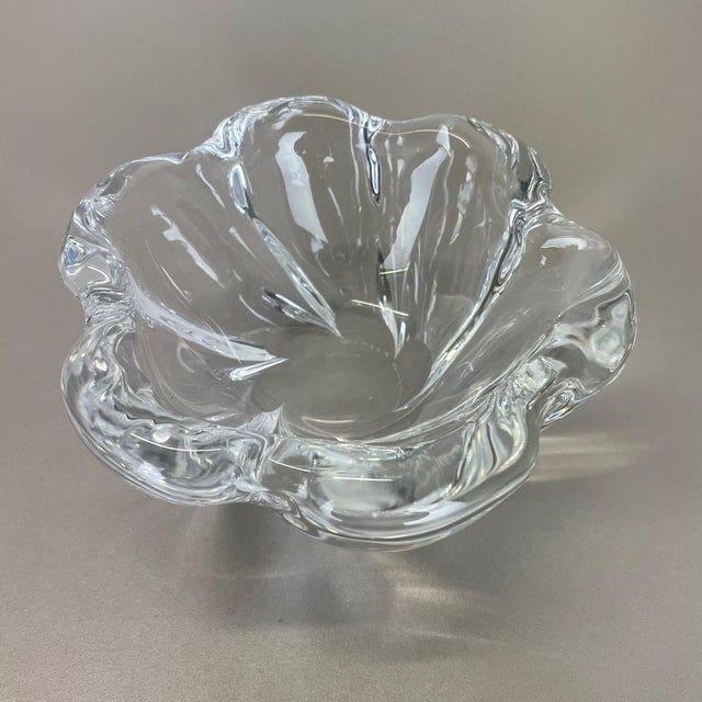 1970s Large Floral Glass Shell Ashtray from Orrefors, Sweden, 1970s For Sale - Image 5 of 17