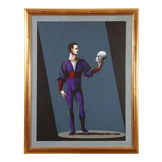 Late 20th Century "Hamlet: A Preliminary Study" Figurative Acrylic Painting by Lynn Curlee, Framed For Sale