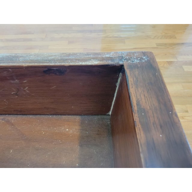 Early 20th Century American Colonial Revival Walnut Writing Desk With Turned Legs For Sale - Image 4 of 15