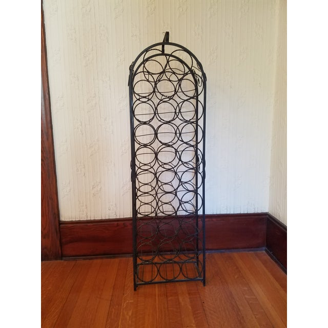 Vintage Wrought Iron Wine Rack Chairish