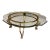 Vintage Gilt Iron & Scalloped Glass Coffee Table, Hollywood Regency / Maison Jansen Style For Sale