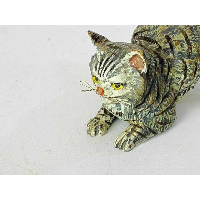 Antique Vienna Bronze Cat Figurine,1890s For Sale - Image 5 of 8