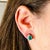 Traditional Natural Emerald Diamond Stud Earrings 14k White Gold 2.77 TCW Certified For Sale - Image 3 of 6