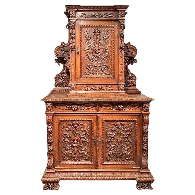Antique Renaissance Style Cupboard For Sale