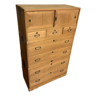 Antique Japanese Kiri Tansu Chest For Sale