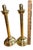 English Vintage Tall Brass Column Candlesticks, Pair Adjustable For Sale - Image 3 of 8