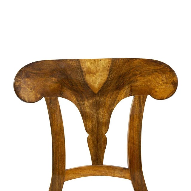 Antique Biedermeier Walnut Dining Chair, in Restored conditions. Designed before 1890