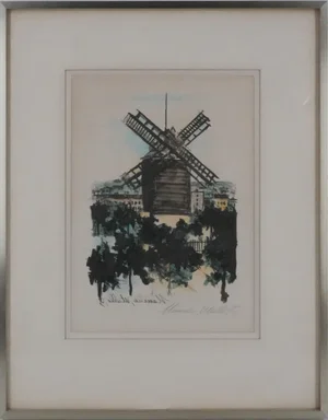 Maurice Utrillo, The Galette Mill, Original Signed Lithograph