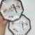 Japanese Kutani Porcelain Plate Featuring a Titmouse and Floral Motifs - Set of 4 For Sale In Los Angeles - Image 6 of 7