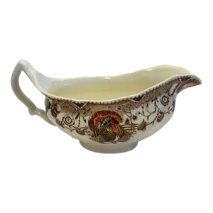 Johnson Bros 1980s ‘His Majesty’ Turkey Gravy Boat