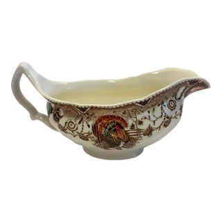 Vintage Johnson Brothers His Majesty Turkey Gravy Boat, 1980s England For Sale