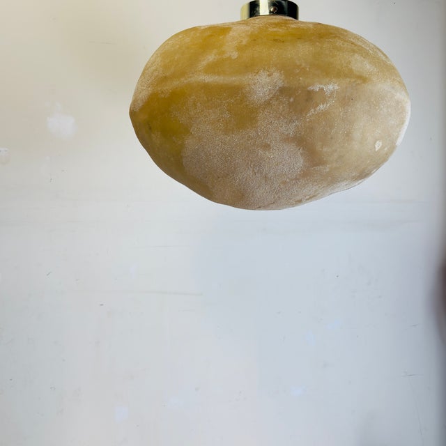 Cream Large Vintage Resin Ceiling or Pendant Ligh For Sale - Image 8 of 8