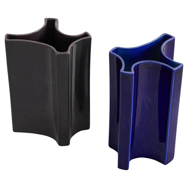 Mid-Century Vases by Angelo Mangiarotti for Fratelli Brambilla, 1960s, Set of 2 For Sale - Image 13 of 13