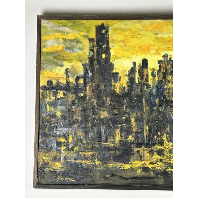 1950s Hipolito Jimenez, Sunset Over Paris, 1950s, Oil on Canvas For Sale - Image 5 of 11