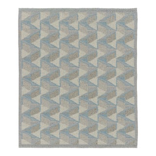 Contemporary Scandinavian Style Geometric Wool Rug by Rug & Kilim, India For Sale