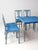 Blue Mid-Century Dinette Set With Samsonite Folding Table and 6 Leg-O-Matic Chairs For Sale - Image 8 of 18