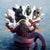 Make Room for Your Inner Stoic by Andreas Claussen | Oil on canvas Astronaut on a flamingo float with various objects. For Sale