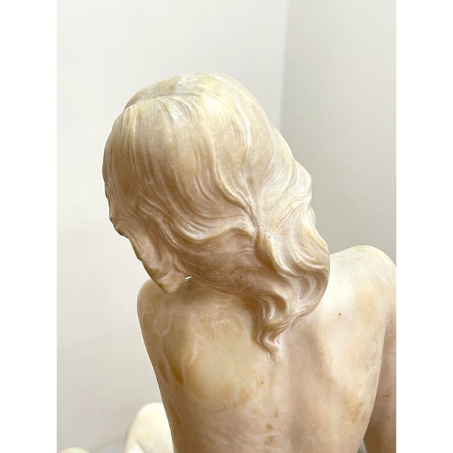 Marble Statue With Matching Pedestal | Chairish